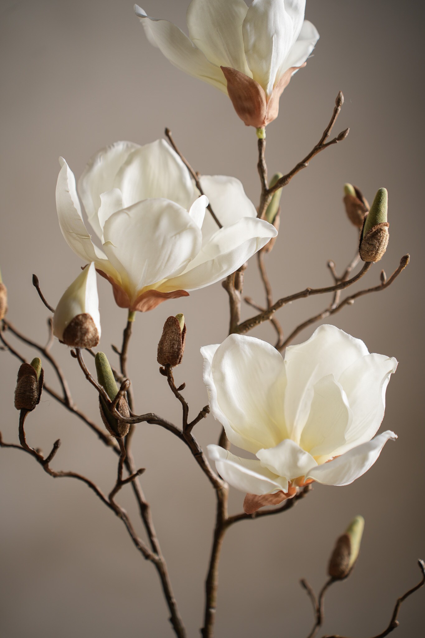 Konstgjord cremefärgad Magnolia 88 cm