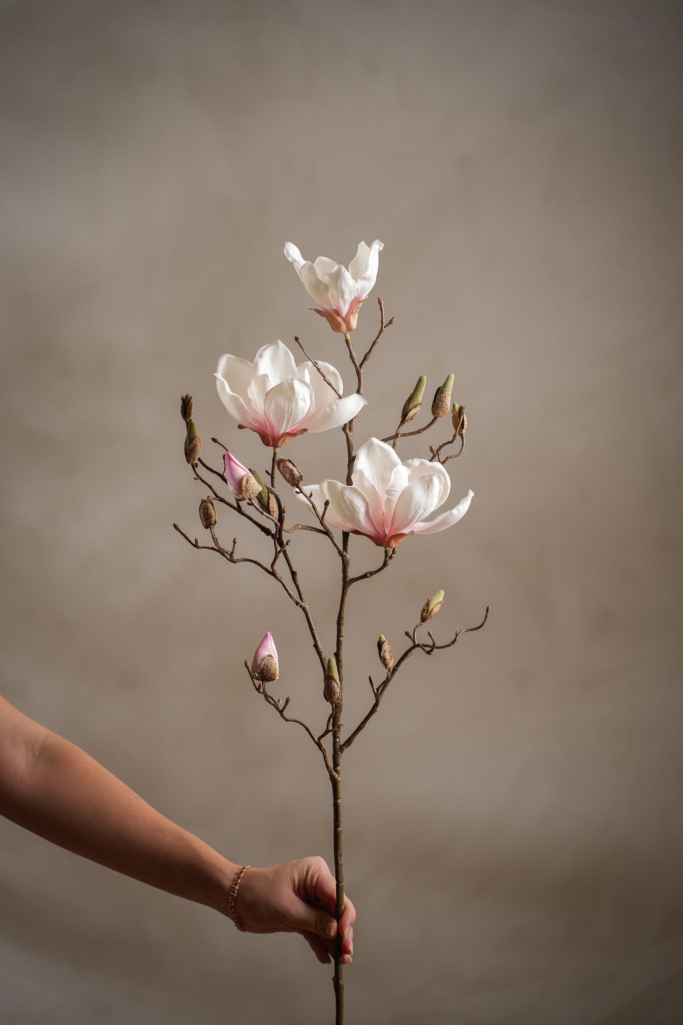 Konstgjord rosa Magnolia 88cm