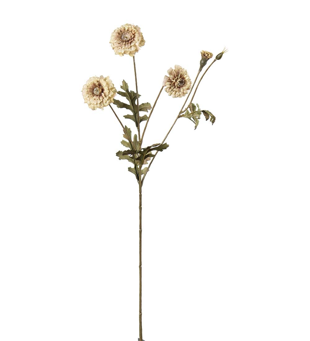 Konstgjord cremefärgad Tagetes 55 cm