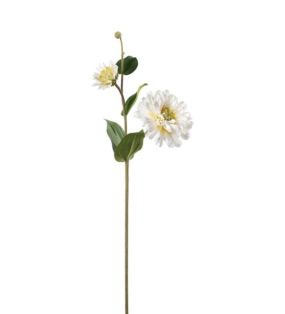Konstgjord cream Zinnia 63cm