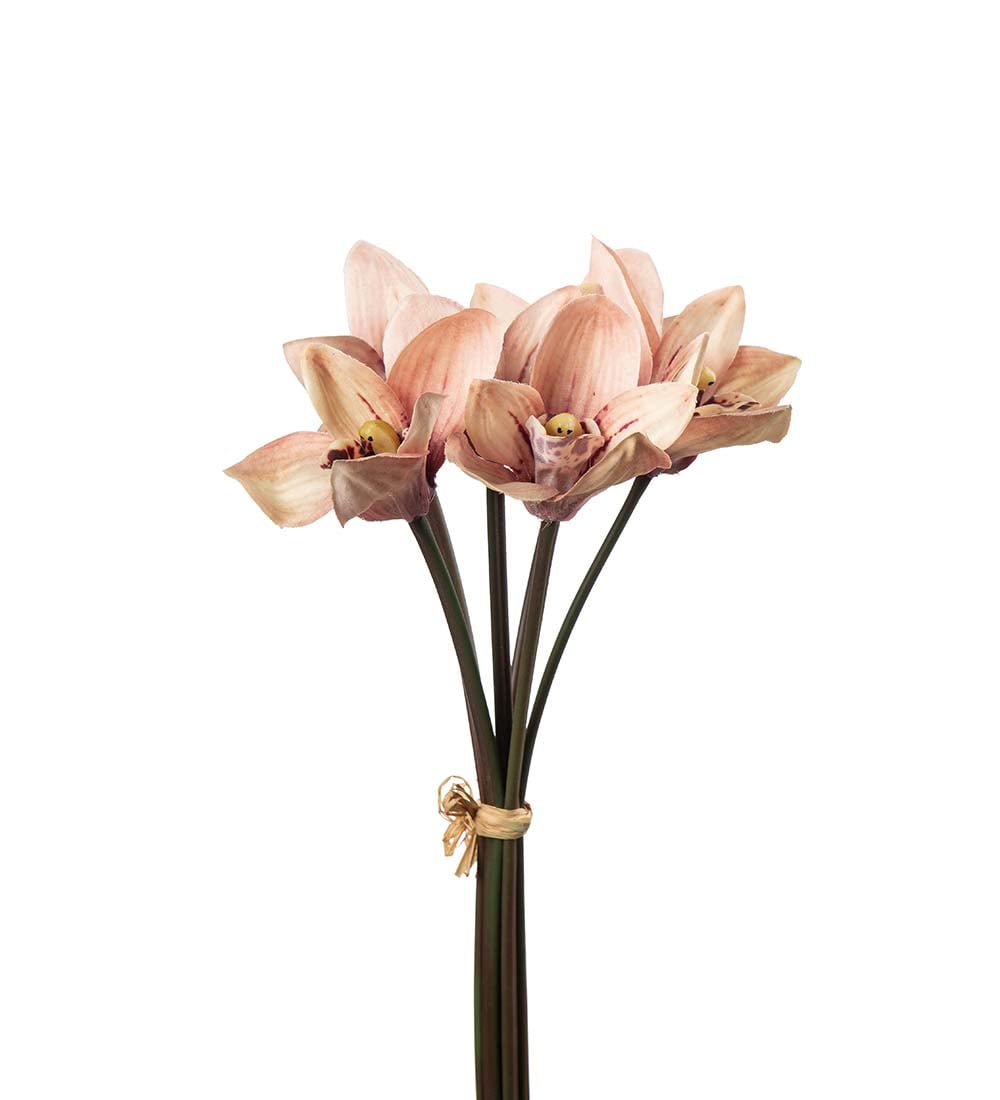 Konstgjord aprikos Cymbidium bunt 34cm