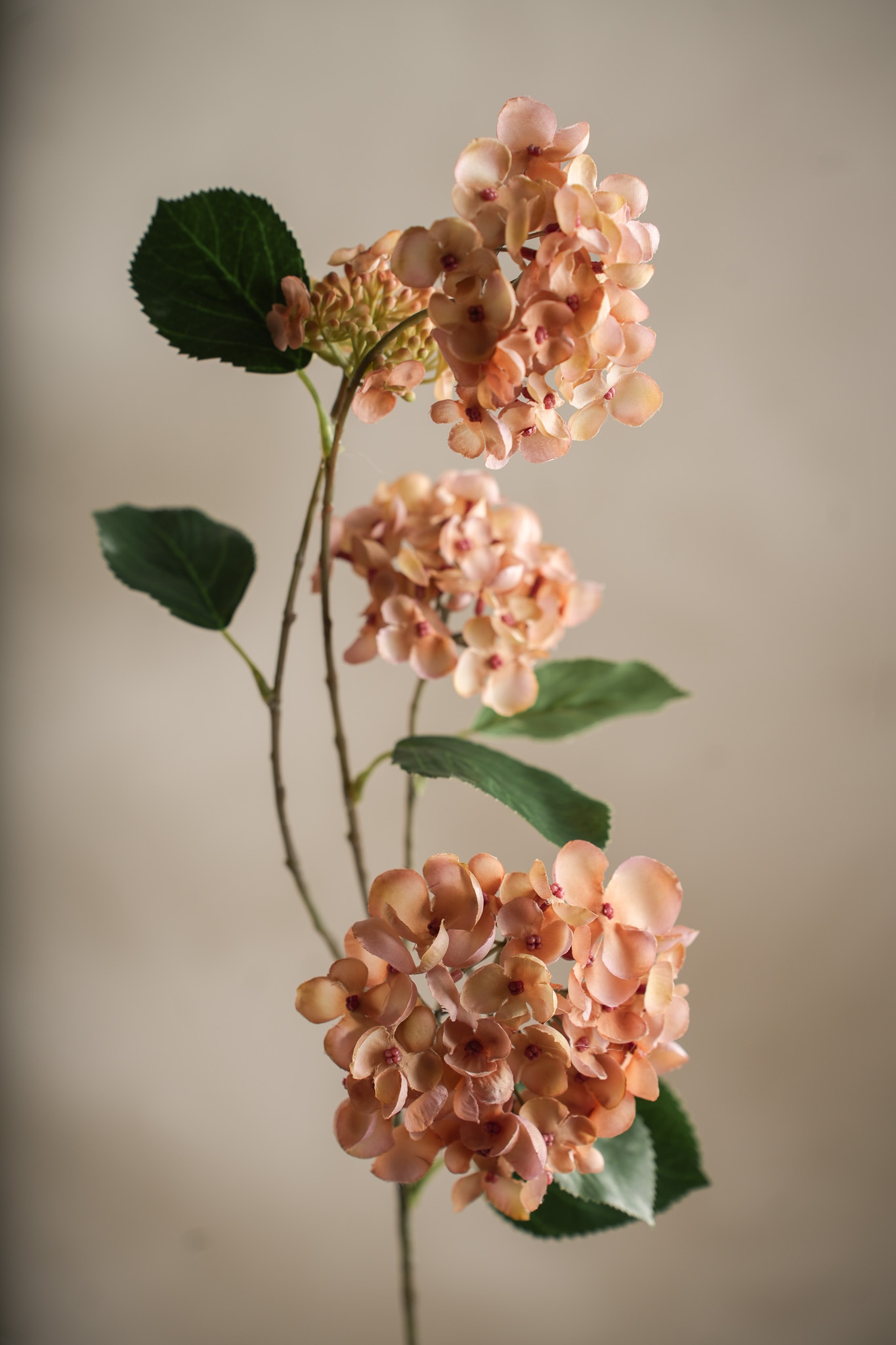 Konstgjord brun Hortensia 80cm