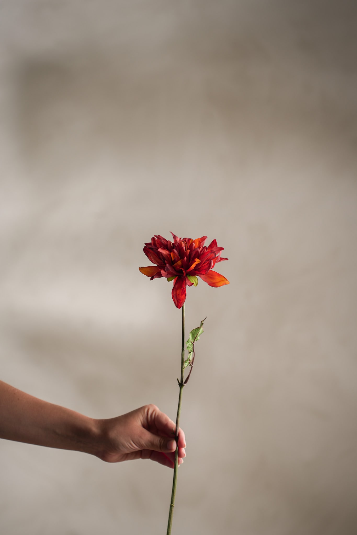 Konstgjord orange Dahlia 45cm