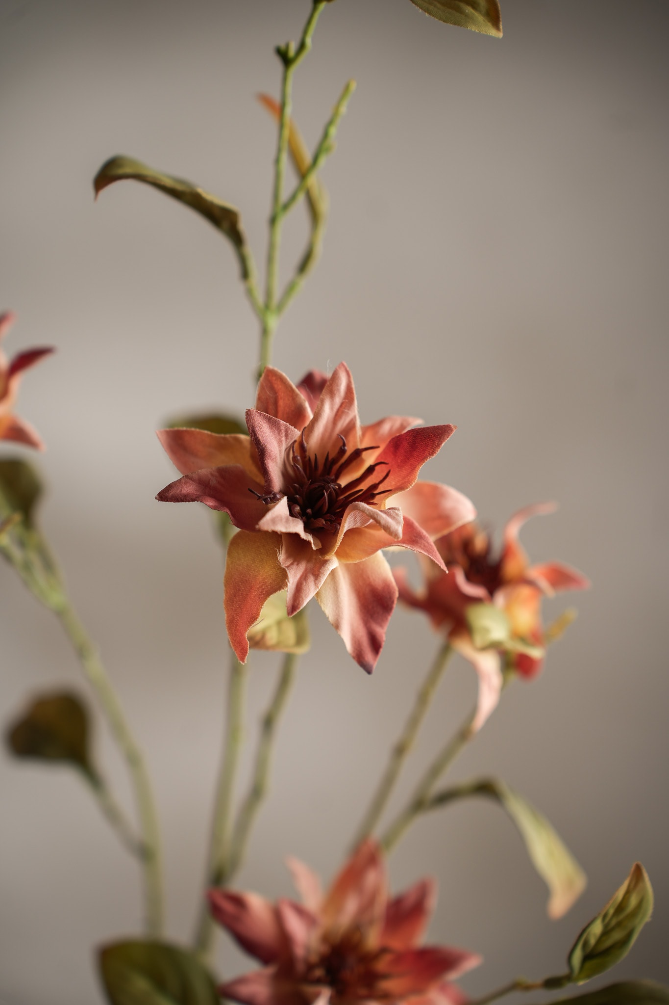 Konstgjord orange Clematis 93cm