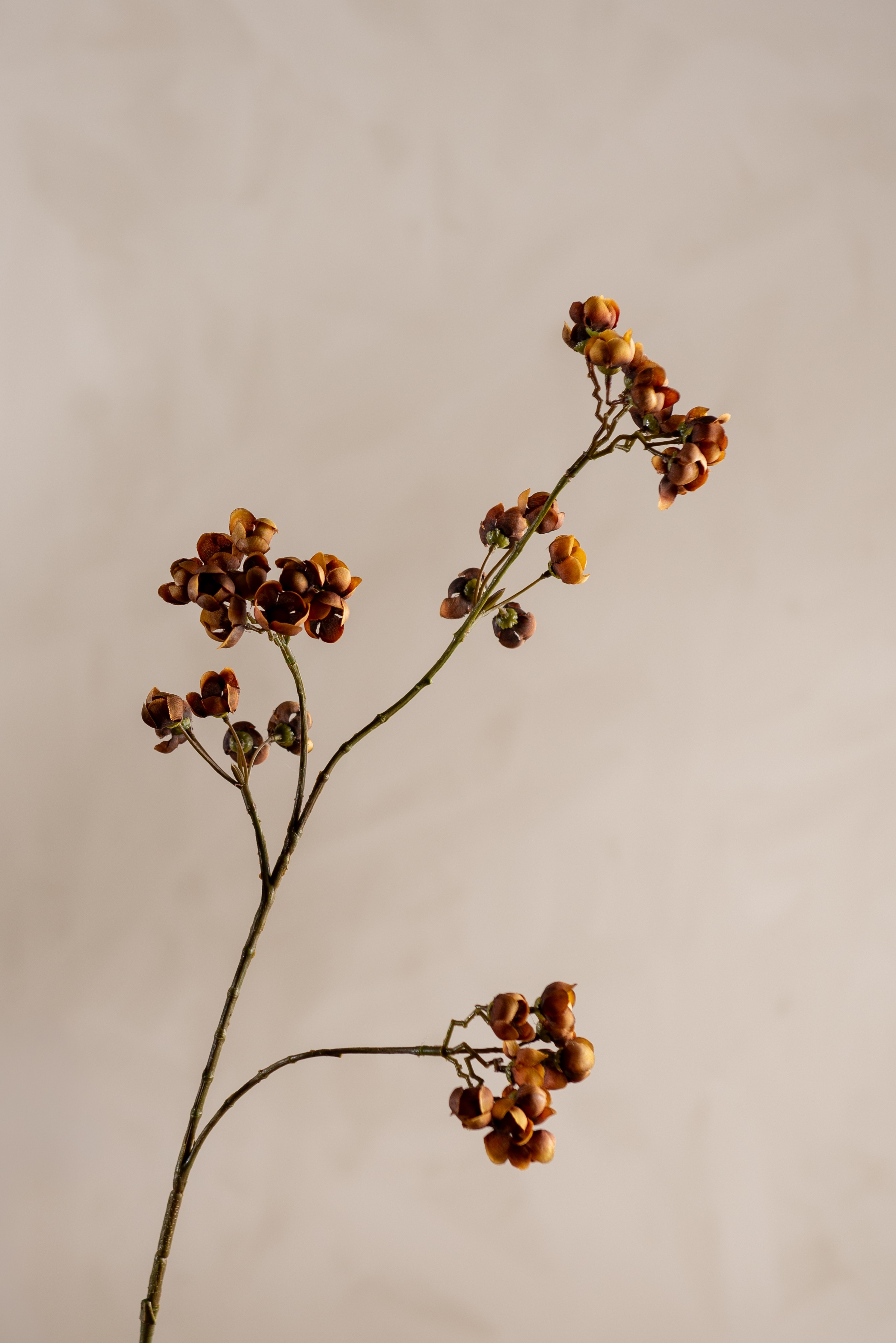 Konstgjord brun Persikoblom 67cm