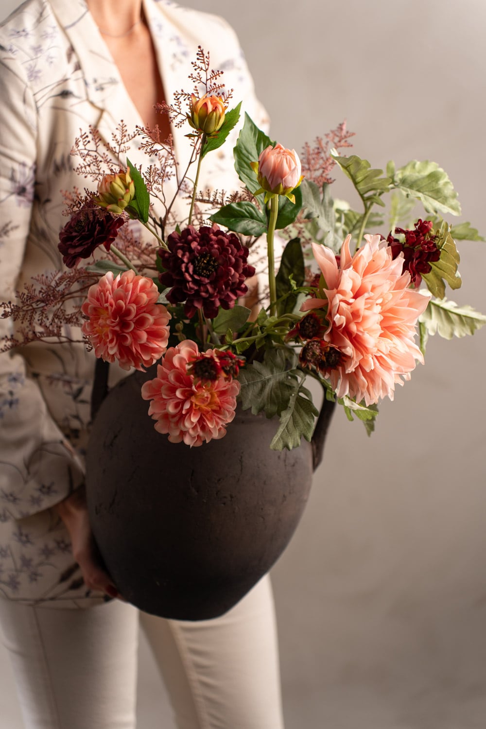 Konstgjorda blommor blombukett rosa